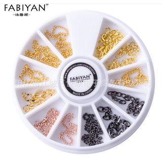Phụ kiện khay xích mix màu,mix kiểu trang trí móng