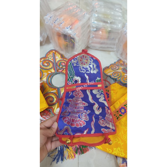 Bộ vỏ bao đựng chuông chày kim cang thủ công Nepal mật tông tây tạng