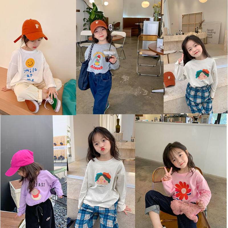 Áo Thun Cotton Mỏng Tay Dài Cổ Tròn Phong Cách Hàn Quốc Thời Trang Xuân Thu Hàng Mới Dành Cho Nữ