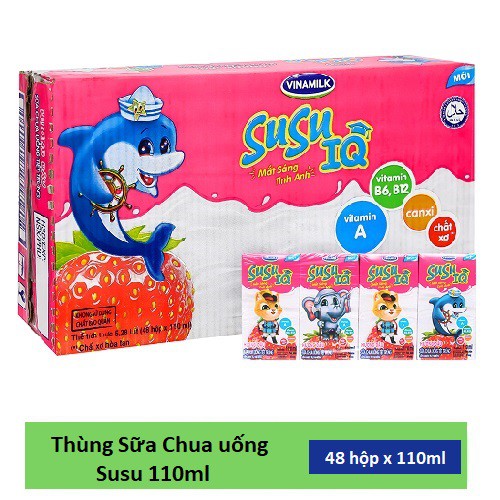 Sữa Chua uống Susu IQ 110ml [Thùng 48 hộp]