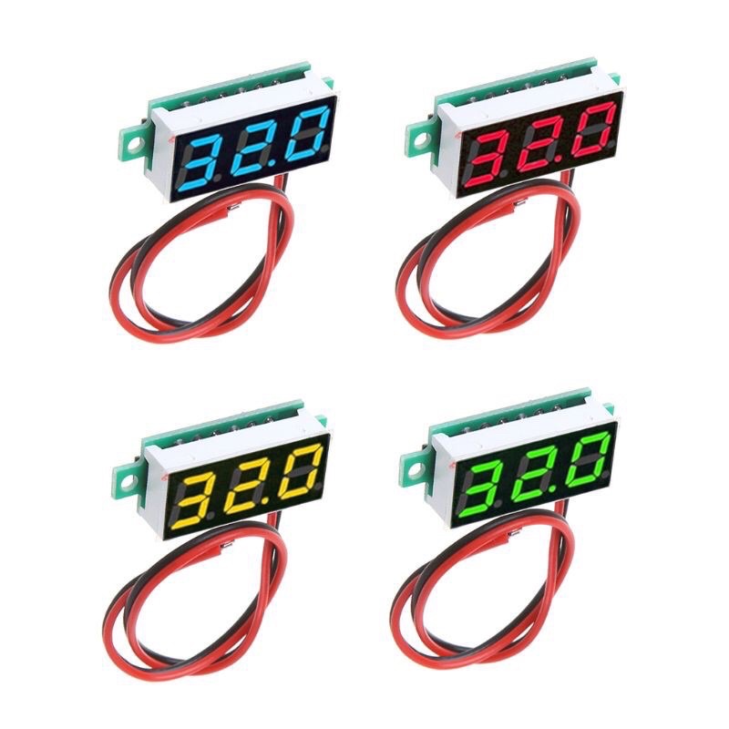Vôn Kế Kỹ Thuật Số vôn kế 3 dây 0.36 Inch Dc 0-30v 5v 12v Cho Xe Hơi, xe máy