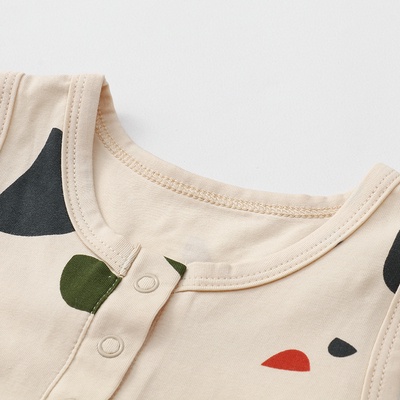Bộ Áo Liền Quần Sát Nách Bằng Vải Cotton Thời Trang Mùa Hè Cho Bé 0-2 Tuổi