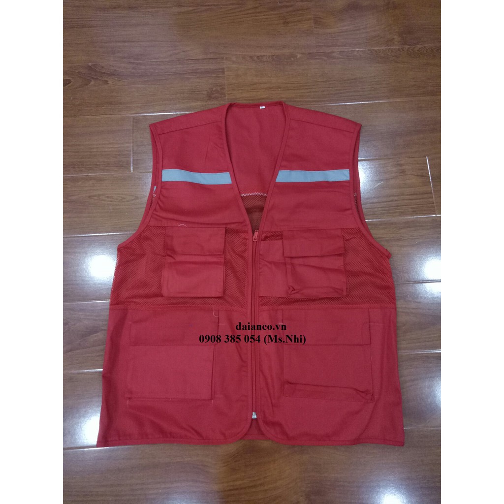 Áo bảo hộ kiểu Ghi Lê Kỹ sư vải kaki 4 túi 1 dây kéo- Hình thật, hàng sẵn