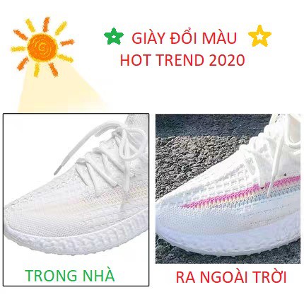 Giày thể thao HAPU nữ ĐỔI MÀU theo ánh sáng siêu độc đáo, cực hot 2021 (3 màu)