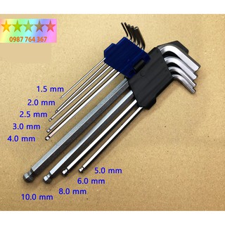 Bộ lục giác đầu bi 9 món