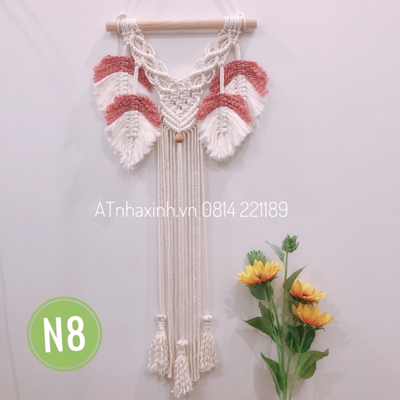 Mành treo tường N8 tết macrame trang trí treo decor phòng cải tạo nội thất