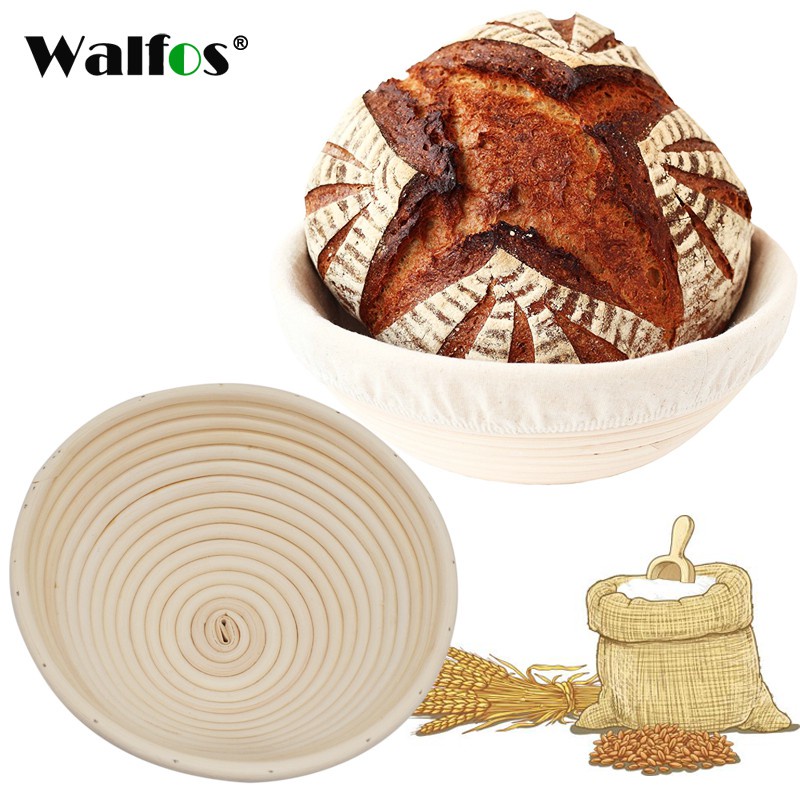Giỏ bánh mì WALFOS tráng men mây tự nhiên Pháp