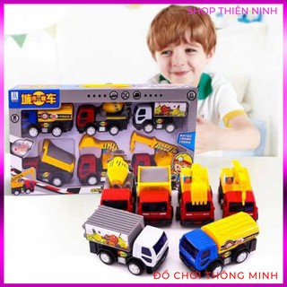 Bộ 6 chiếc xe công trình bánh đà