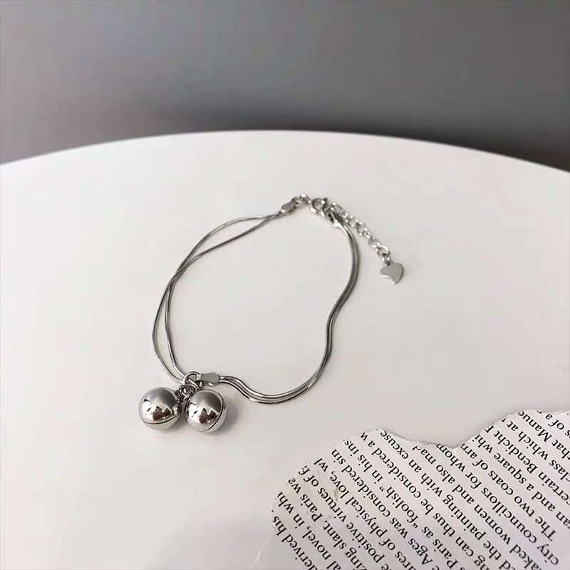 Vòng tay nữ lắc tay chuông sợi mảnh nhẹ nhàng thanh lịch dễ thương đi chơi L09
