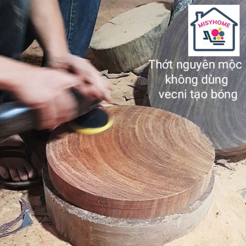 (nghiến chuẩn 100%) Thớt gỗ nghiến tròn Việt Nam