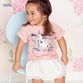 Váy Little Maven thun cotton bé gái