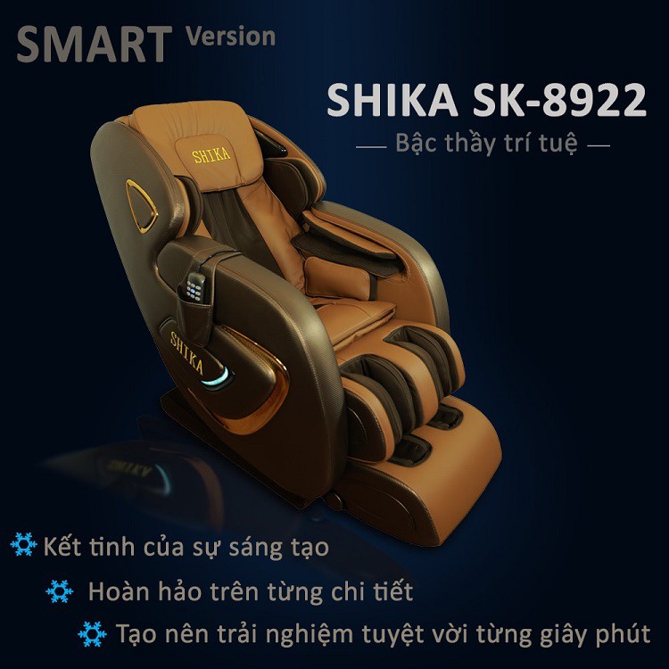 Ghế mát xa Shika SK8922 - TẶNG MÁY CHẠY BỘ TRỊ GIÁ TỚI 8 TRIỆU ĐỒNG