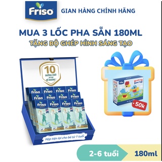 [Tặng bộ ghép hình sáng tạo] Combo 3 lốc Sữa uống dinh dưỡng Friso Gold (180ml/hộp)