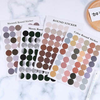 Sticker Dán Điện Thoại Trang Trí Sổ Bullet journal DIY Họa Tiết Chấm Tròn