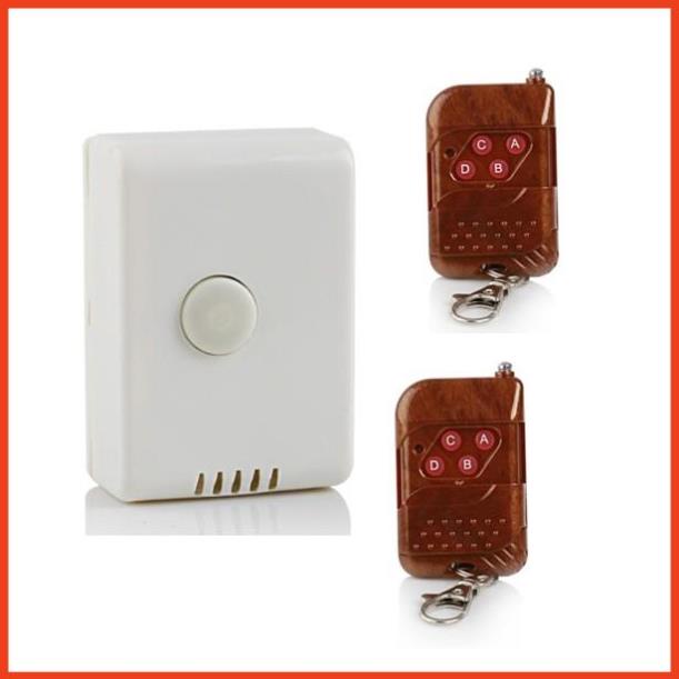 Công tắc điều khiển từ xa sóng 433 RF15 kèm 02 Remote RF vỏ vân gỗ