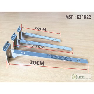 Tay đỡ kính- đỡ gỗ cài tấm rãnh slatwall