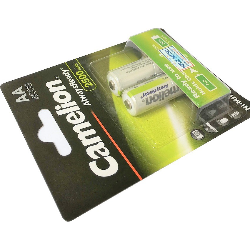 Vỷ 2 Viên Pin Sạc Camelion AA 2500mAh Always Ready