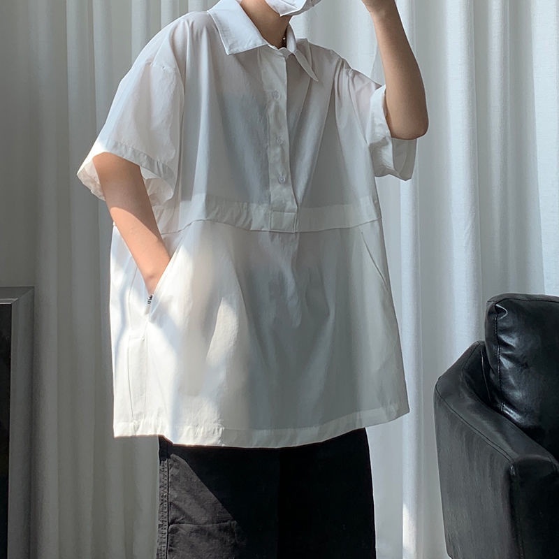 Áo polo Tay Ngắn Dáng Rộng Thời Trang Mùa Hè Cho Nam