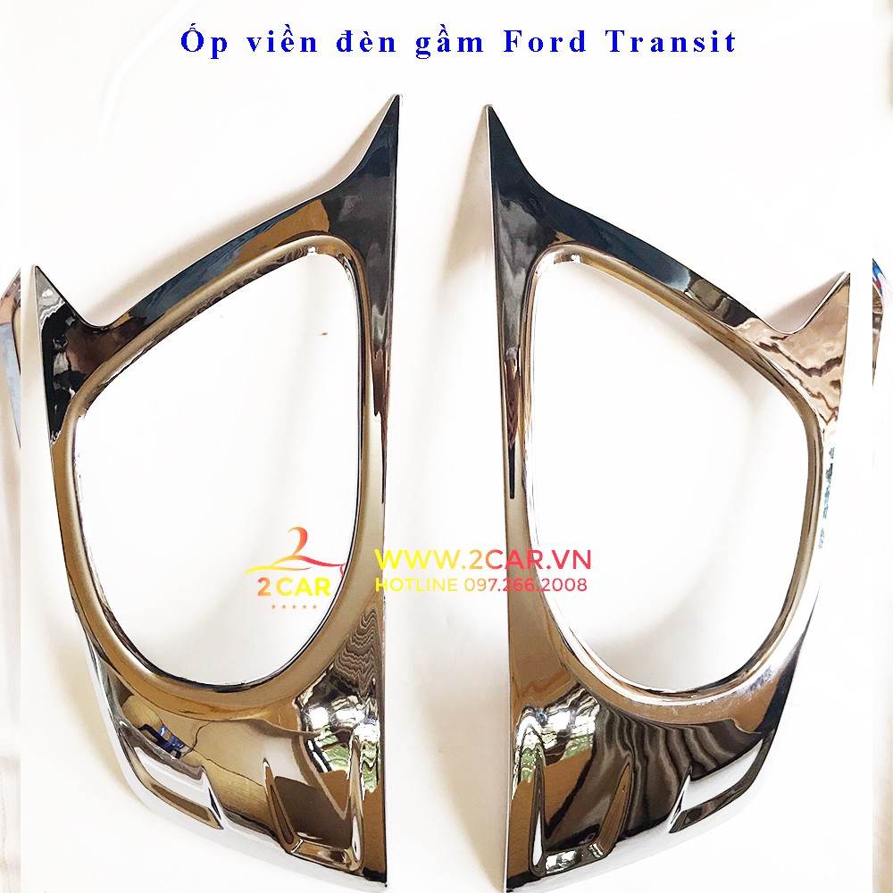 Ốp viền đèn gầm xe Ford Transit 2014-2019 mạ crom cao cấp