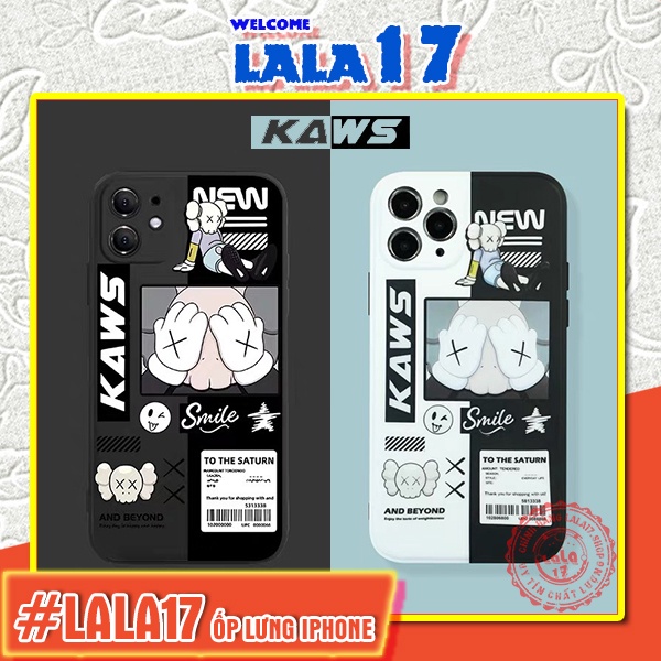 Ốp lưng iphone in hình KAWS viền vuông Đẹp Độc đáo 6/6plus/6s/6splus/7/7plus/8/8plus/x/xs/11/12/pro/max/plus/promax
