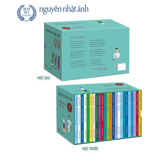 Sách Thời Thơ Ấu Dài Lâu - Nguyễn Nhật Ánh - Boxset Xanh Ngọt Ngào (Bộ 24 Cuốn) - Tặng Kèm Giấy Note Hình Chữ Nhật