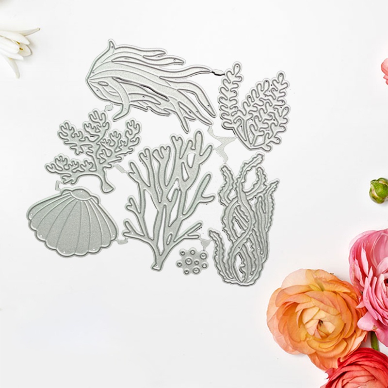 Khuôn cắt thẻ trang trí album hình cây thủy sinh bằng kim loại