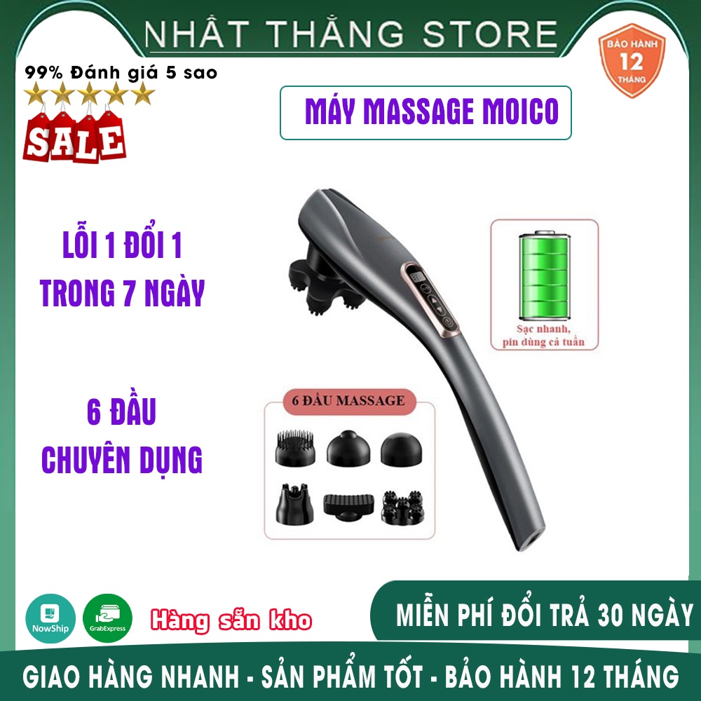 Máy massage cầm tay không dây đa năng Moico YT-1708 Cao Cấp - BẢO HÀNH 12 THÁNG