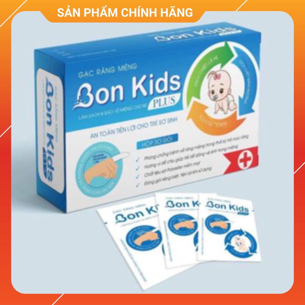 Gạc răng miệng Bonkids làm sạch và bảo vệ miệng cho bé