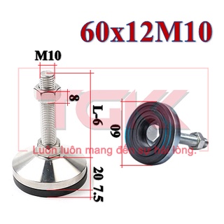 Chân đế chịu lực mạ 60x12M10