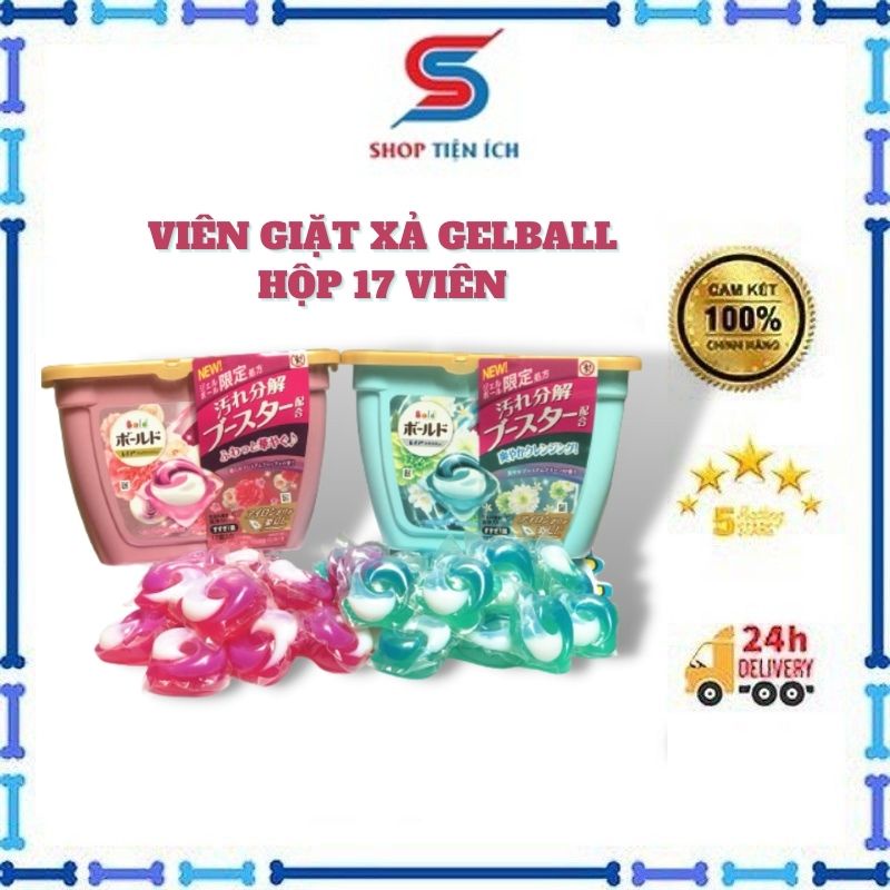 Viên giặt quần áo Gel Ball Bold 3D Viên giặt xả Nhật Bản 17 viên -Shop Tiện ích