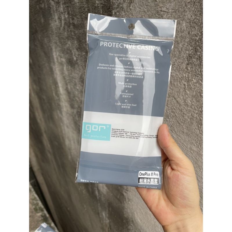 Ốp lưng dẻo Gor TPU cho Oneplus 8 Pro Silicon trong suốt ( Chính Hãng )