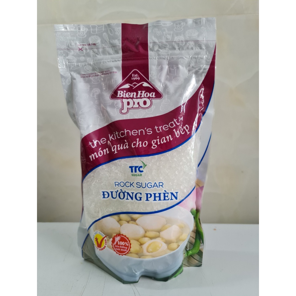 [500g – LOẠI 1] ĐƯỜNG PHÈN HẠT [VN] BIÊN HÒA Rock Sugar – White Lump (halal)