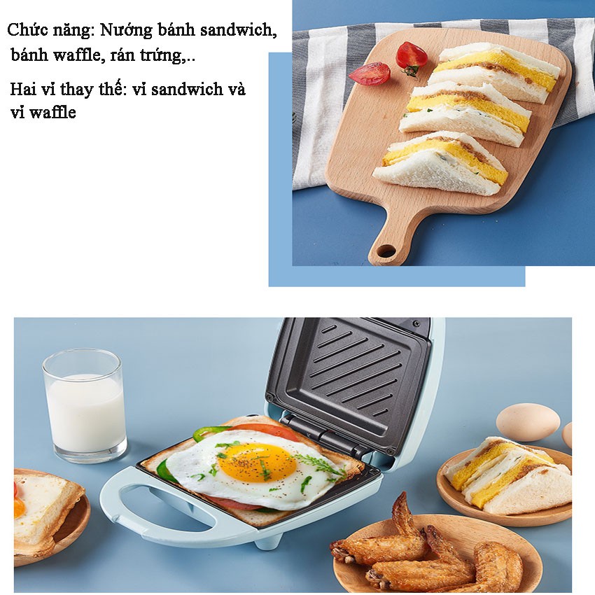 Máy Nướng Bánh Mì Mini, Máy Làm Bánh Sandwich, Kẹp Bánh Mì