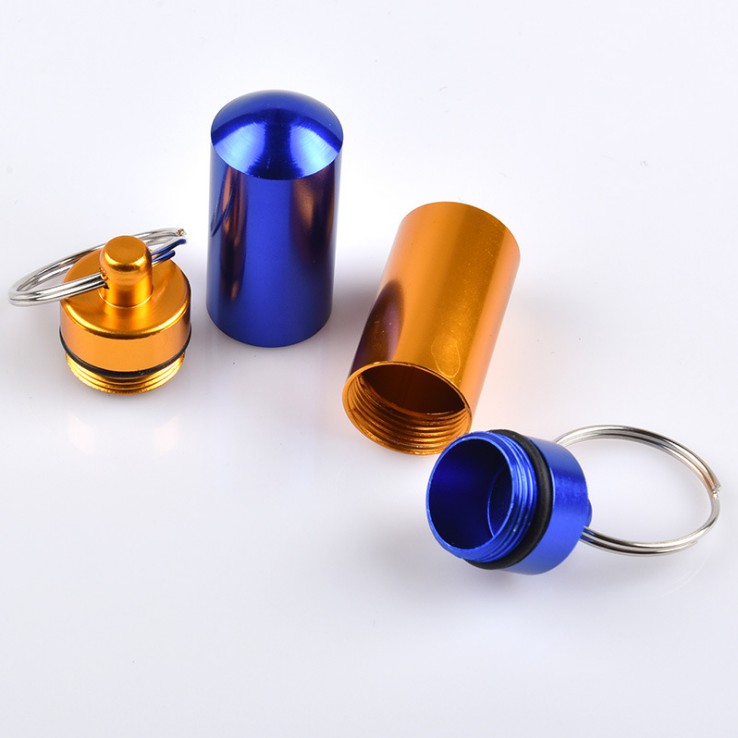 Móc treo chìa khóa đa năng đựng thuốc viên tiện lợi, chống thấm nước