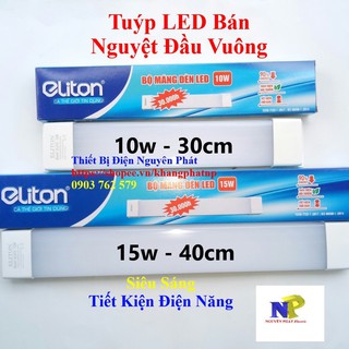 [ELITON] Bộ Led Bán Nguyệt Đầu Vuông 30cm 10w - 40cm 15w - Hàng Chất Lượng Cao