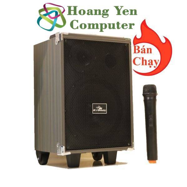 [Tăng Micro] Loa Kéo Karaoke Bluetooth Kiomic Q8 (Điều Chỉnh Bass, Treble, Echo) - BH 6 tháng - Hoàng Yến Computer