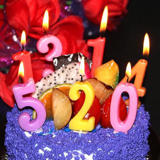 !1 Cây Nến Hình Số Trang Trí Bánh Kem Sinh Nhật, Đám Cưới