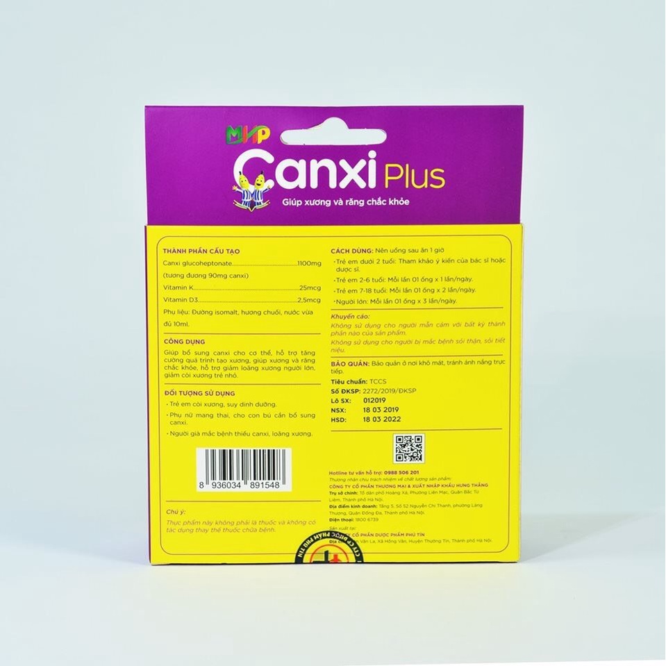 [CHÍNH HÃNG] CanxiI Hữu Cơ Glucoheptonate Canxi Plus - Tốt Nhất cho mẹ và bé 15 Ống/ Hộp | Thế Giới Skin Care