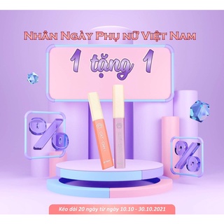 [1 TẶNG 1] Son Kem Lì Catchy Mềm Mịn Môi Gy Trần Cat Chy