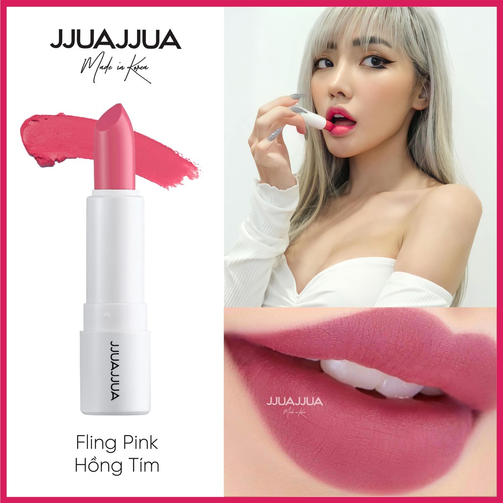 SON THỎI LÌ JJUAJJUA FLING PINK (HỒNG TÍM)