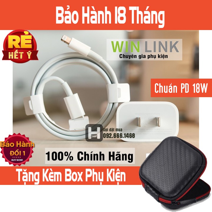 Bộ Sạc 18w Chuẩn PD Dành Cho iPhone/iPad Sạc PD 18W USB-C và Cáp Mophie USB-C to Lightning 1m