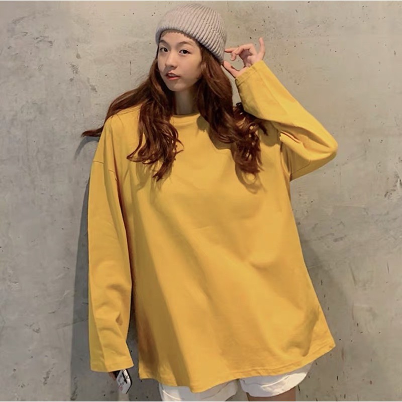 [Mã WARN10 giảm 10k đơn 50k] Áo Thun Trơn Tay Dài UNISEX Basic Long Tee 9 màu one size dưới 65kg HỢP THỜI TRANG | BigBuy360 - bigbuy360.vn