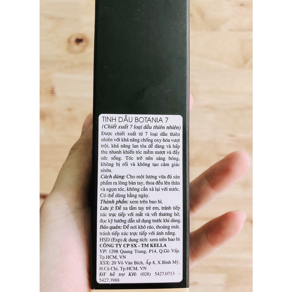 Tinh Dầu Kassi Botania 50ml Dưỡng Tóc Siêu Bóng Mượt