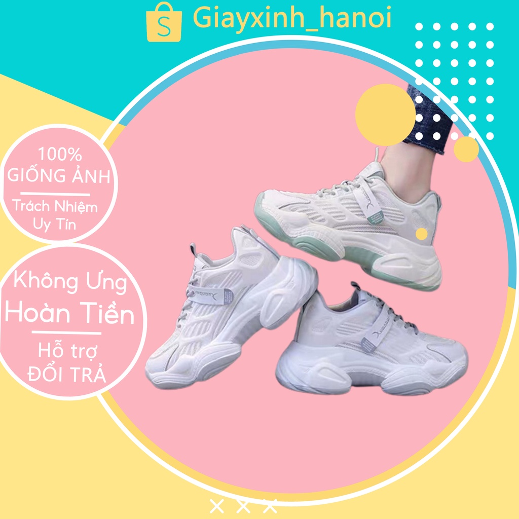 Giày thể thao nữ mũi tròn đế bằng,Giày thể thao nữ phối lưới độn đế thoáng khí đẹp