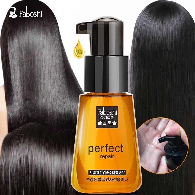 Tinh dầu dưỡng tóc mềm mượt thành phần tự nhiên hương nước hoa, giảm xơ rối, phục hồi hư tổn, giữ nếp tóc uốn Faboshi