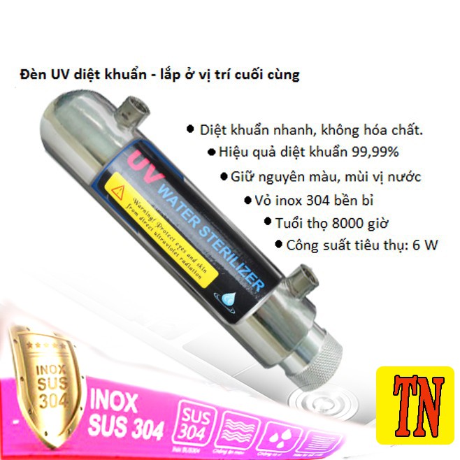 Bộ Đèn UV Diệt Khuẩn 6W  Aquapro Đầy Đủ Adapter Và Phụ Kiện 6W