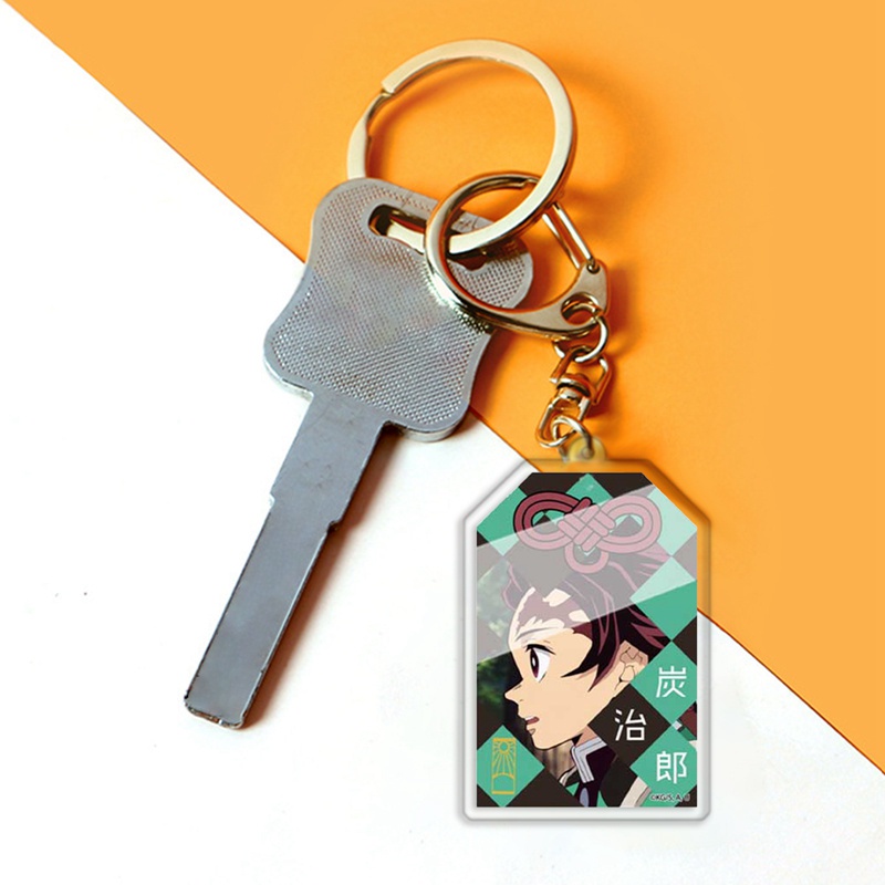 Móc khóa nhựa acrylic họa tiết hoạt hình Demon Slayer Kimetsu No Yaiba