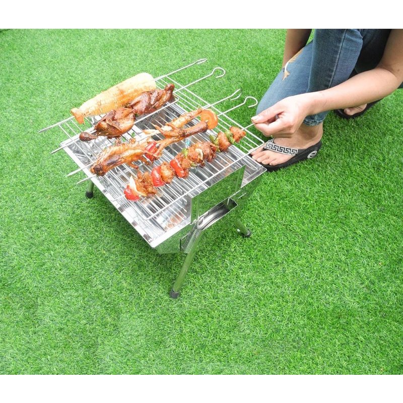 Vỉ bếp nướng than, vỉ bếp nướng BBQ bằng inox, kt 33*29cm