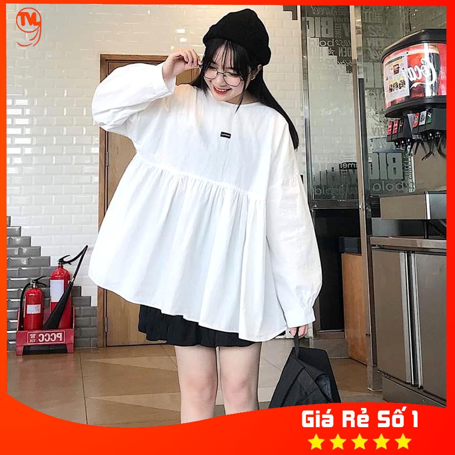 Áo babydoll TVL1999 hai màu trắng, đen from rộng tay bèo tiểu thư dành cho các bạn nữ đáng yêu chất liệu cao cấp. | BigBuy360 - bigbuy360.vn