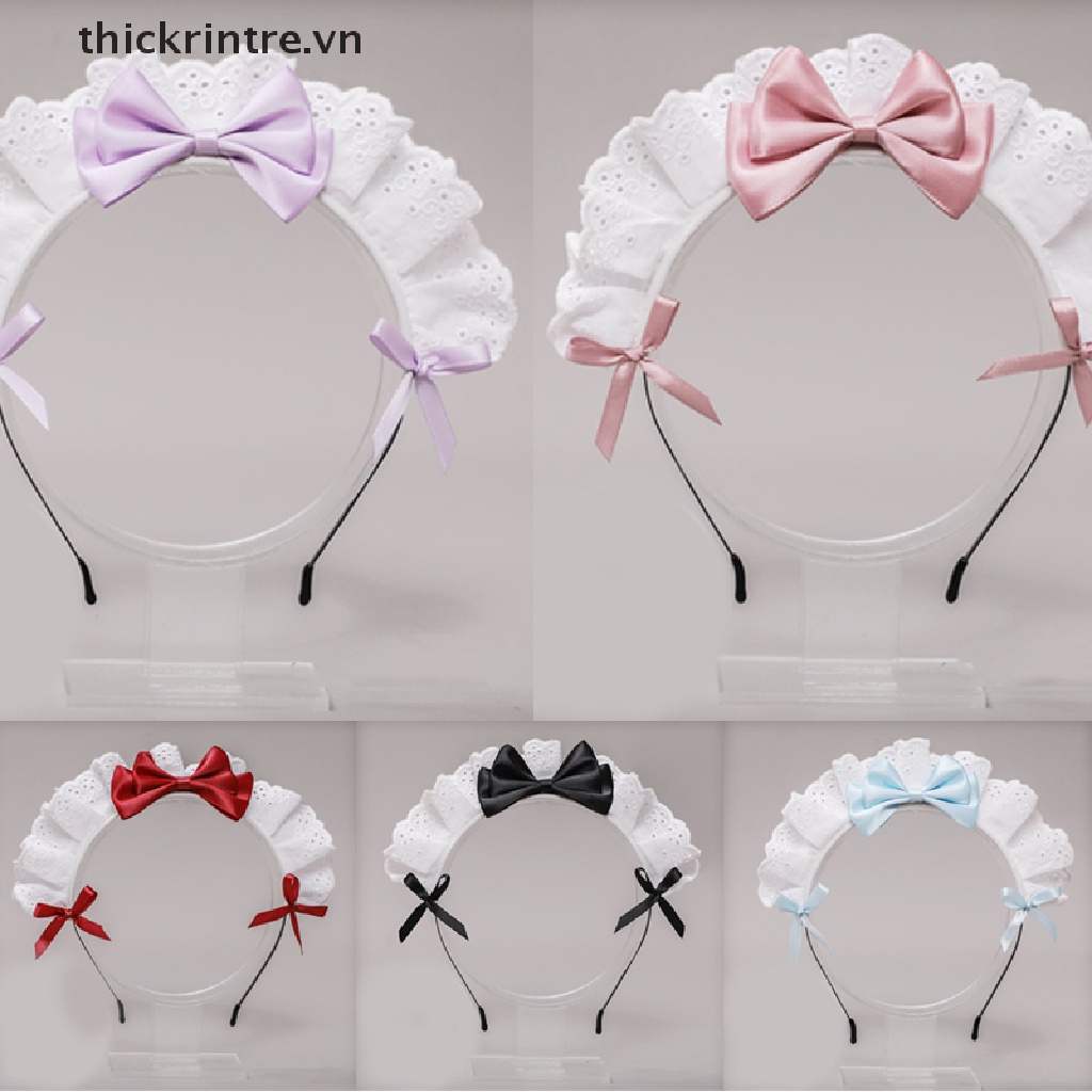 Băng Đô Vải Lưới Đính Nơ Phong Cách Lolita Dễ Thương